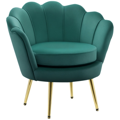 HOMCOM Poltroncina 76cm x 67cm x 74cm Verde