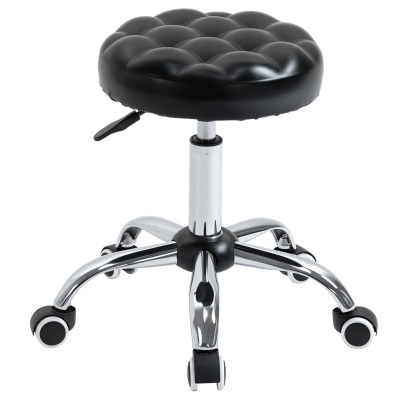 HOMCOM Tabouret Massage Noir Pivotant Hauteur Réglable