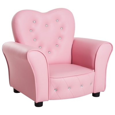 HOMCOM Kids Toddler Chair Sofa Children Armchair Seating Playroom Seater Girl Pink
