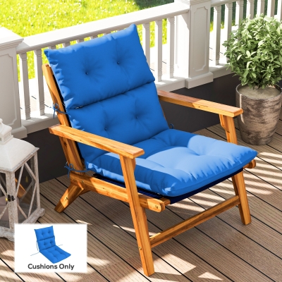 Outdoor Seat Cushion 115L x 56W x 10D cm Blue