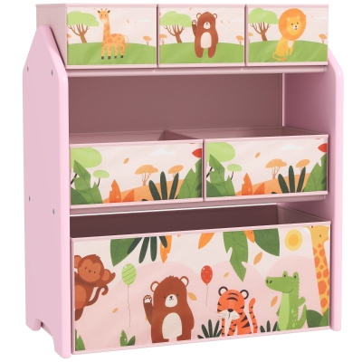Kids Storage Rack 63L x 30W x 66Hcm Pink