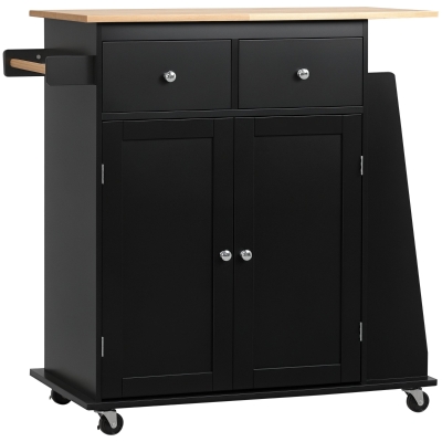 HOMCOM Carrello Cucina con Armadietto, 2 Cassetti e Portaspezie