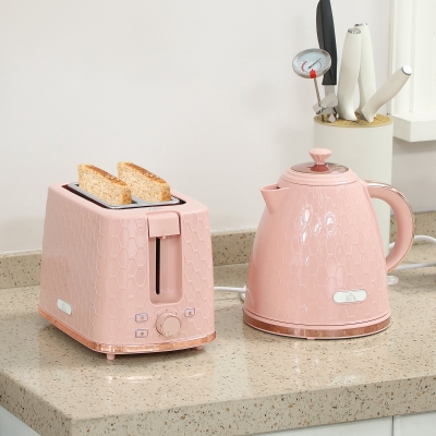 HOMCOM Kettle & Toaster Set 1.7L 3000W Light Pink