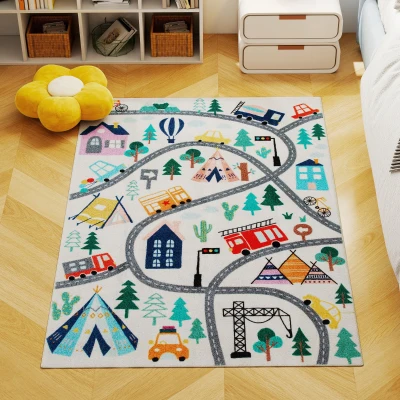 HOMCOM Tappeto 160cm x 120cm x 1cm Multicolore