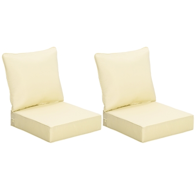 Outsunny 4-Piece Patio Chair Cushion Set Beige