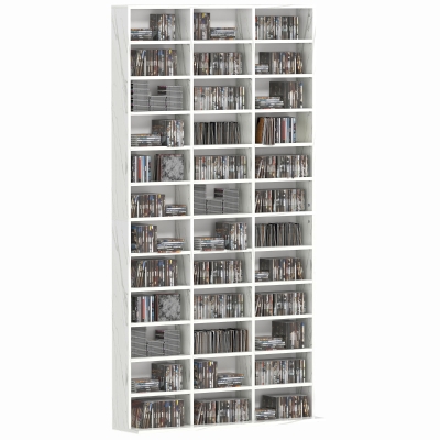HOMCOM CD Storage Unit Marble Effect 102x195cm