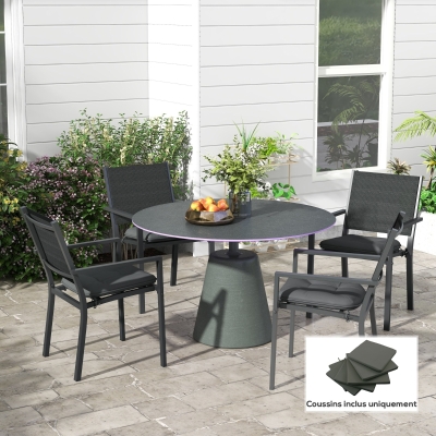 Outsunny Coussins Chaise Jardin Gris Foncé 43x41cm