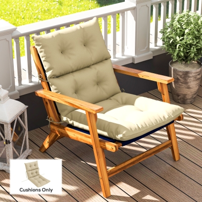 Outdoor Seat Cushion 115L x 56W x 10D cm Beige