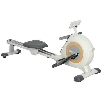 SPORTNOW Rameur Magnétique 16 Niveaux avec Écran LCD, Rangement Vertical