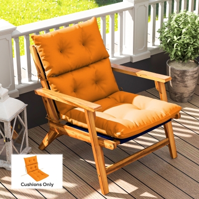 Outdoor Seat Cushion 115L x 56W x 10D cm Orange