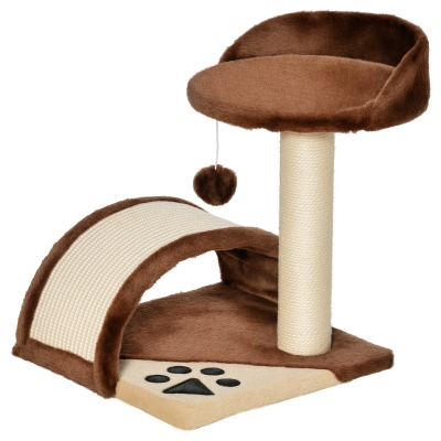 PawHut Cat Tree Scratching Post Activity Centre Brown