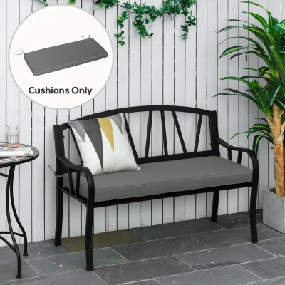 Outsunny 2-Seater Garden Bench Cushion 120x50cm Grey