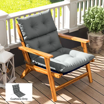 Outdoor Seat Cushion 115L x 56W x 10D cm Light Grey