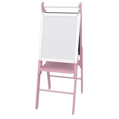 AIYAPLAY Three-In-One Kids Easel Adjustable Height Pink