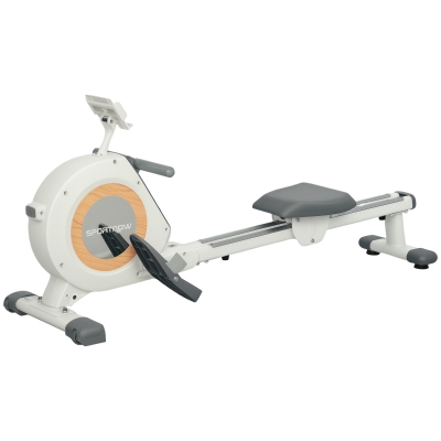 SPORTNOW Rameur Magnétique 16 Niveaux avec Écran LCD, Rangement Vertical