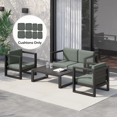 Outsunny Rattan Patio Seat Cover Polyester Deep Grey