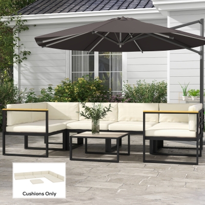 Outsunny Rattan Seat Cushions Set of 7 for Patio