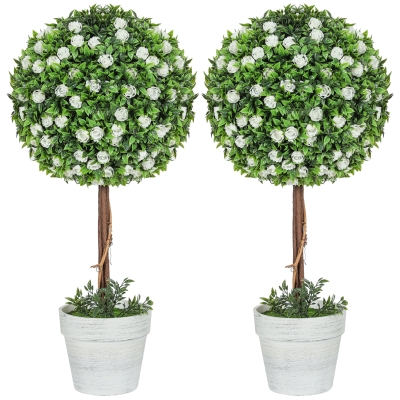 Artificial Plants 27cm x 27cm x 60cm White