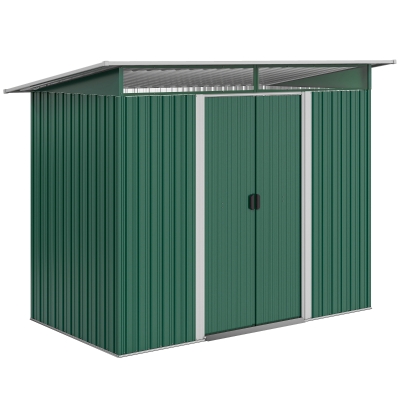 Outsunny Metal Garden Storage Shed 8.5x4ft with Doors