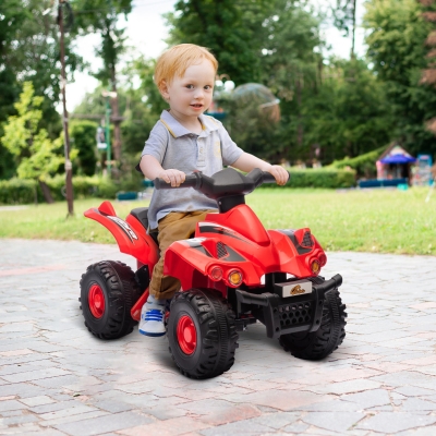 AIYAPLAY Quad Électrique Enfant 2,5 km/h Rouge 2-6 Ans