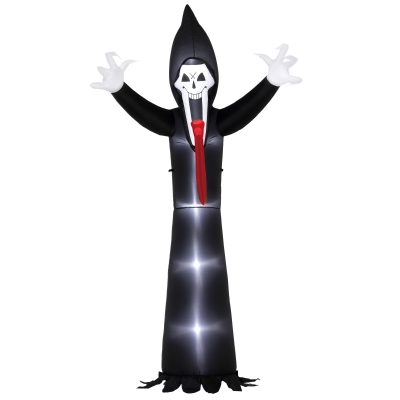 Outsunny 10FT Grim Reaper Inflatable with LED Lights Outdoor