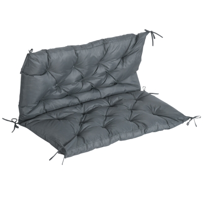 Outsunny 2-Seater Bench Cushion Dark Grey 98x100cm