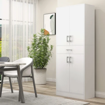 HOMCOM Credenza da cucina 70.8x34x180cm Bianco