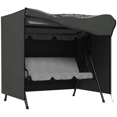 Outsunny Housse Balancelle Jardin 177x114x152cm Oxford Gris