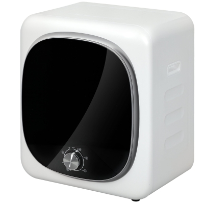 HOMCOM Máquina de Secar Roupa 4 kg 800W com Função Anti-Vincos Esterilização 5 Programas Carga Frontal 48x40x56 cm Branco