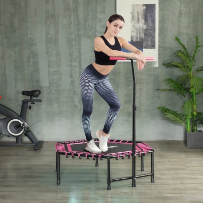 SPORTNOW 45" Bungee Rebounder Trampoline Adjustable Pink