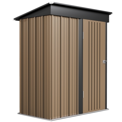 Garden Storage Shed 161cm x 95cm x 181cm Brown