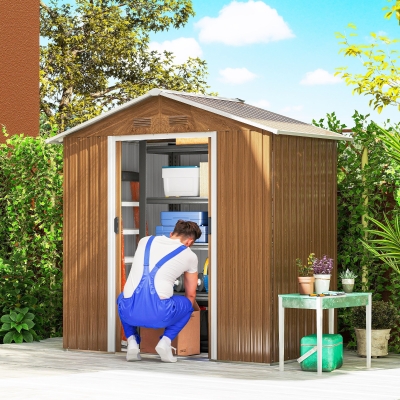 Garden Storage Shed 6.5 x 3.5ft Dark brown