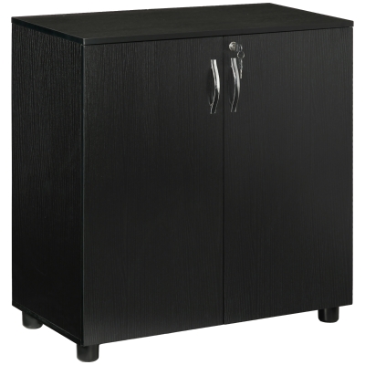 Vinsetto Mueble de Oficina Portadocumentos Multiuso con Cerradura, 2 Puertas y Estante Interior, 80x40x80 cm, Negro