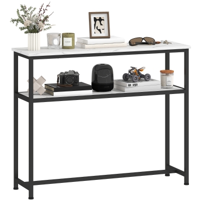 HOMCOM Console da Ingresso 100x30x81 cm Bianco