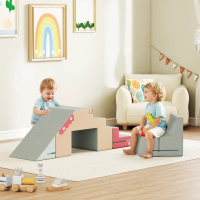 AIYAPLAY Set 2 Costruzioni Morbide per Bambini in Similpelle e Schiuma