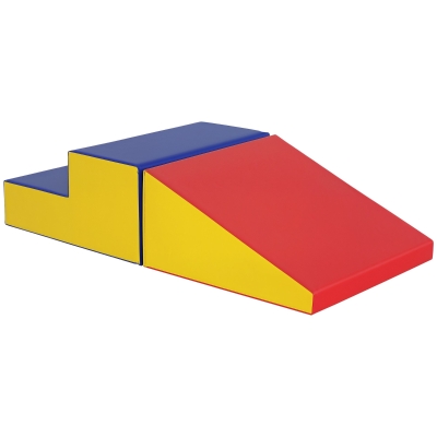 HOMCOM Set 7 Blocchi di Costruzioni Morbide per Bambini in schiuma, 50x50x25 cm, Multicolore
