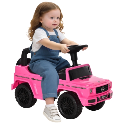 HOMCOM 3-in-1 Kids Ride On Car Pink 12-36 Months