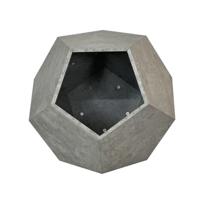 Cuccia per gatti poligonale con venatura del legno, Grigio