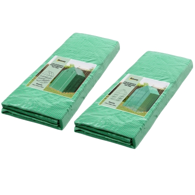 Outsunny Conjunto de Invernadero de Jardín con Estantes y Cubierta de PE con Puerta Enrollable y Ventana 143x138x190 cm Verde