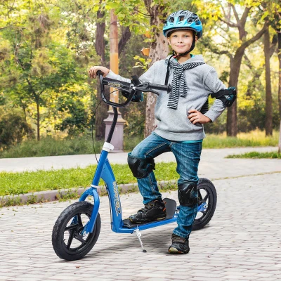HOMCOM Scooter 120x52x88cm Blu