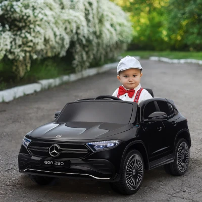 HOMCOM Macchina Elettrica per Bambini con Licenza Mercedes Nero
