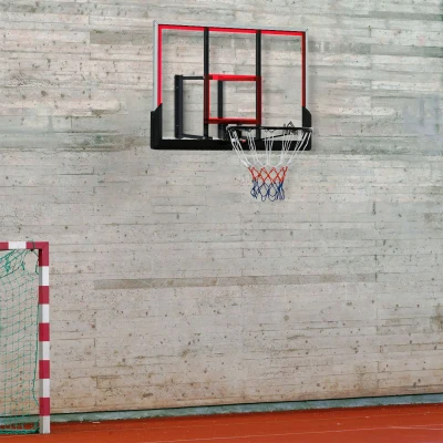 HOMCOM Cesta de baloncesto mural con canasta especial - 102x76x110 cm - interior exterior