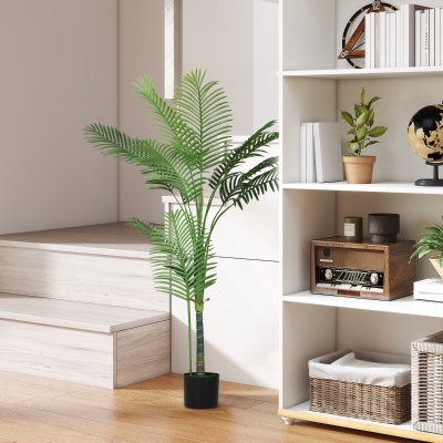 HOMCOM Palmier Artificiel 150cm avec Pot Vert