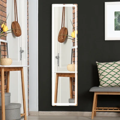 HOMCOM Măgic pe suport sau pe perete intensitate și culoare reglabile cu telecomandă 40 x 37 x 157,5H cm argintiu