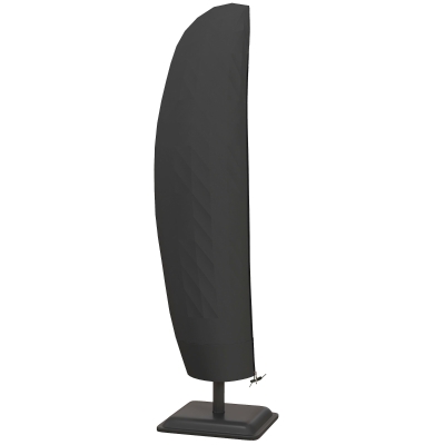 Outsunny Husă de protecție impermeabilă pentru umbrela suspendată cu fermoar și șiret de strângere țesut Oxford negru