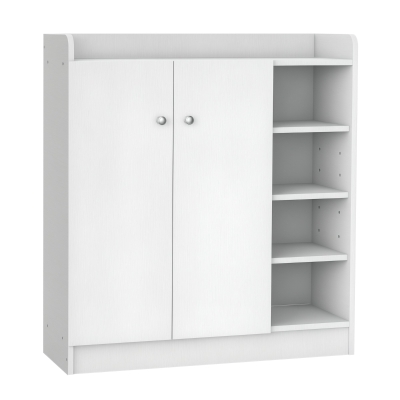 Dulap pentru pantofi Comoda pentru pantofi Raft, 4 rafturi. 1 dulap, 83 cm x 30 cm x 90 cm, Alb