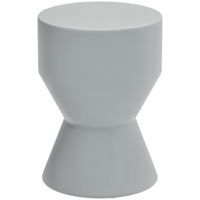 Outsunny Scaun de gradina din ceramica, suport 120kg Ø33 x 45,5 cm rezistent la intemperii, cu design de clepsidra, Gri deschis