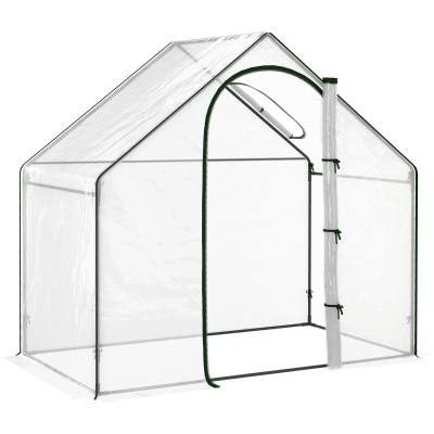 Outsunny Seră de Grădină Balcon terasă Seră pentru roșii 1,8 lungime x 1 lățime x 1,68 înălțime m Oțel plastic impermeabil Transparent Verde