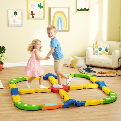 AIYAPLAY Poutre Équilibre Enfants Antidérapante Plastique Multicolore