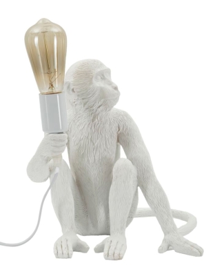 Lampă De Masă Design Maimuță Șezută Alb Cm 33X33X30